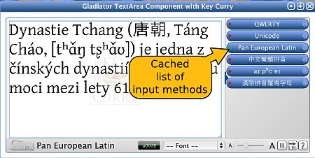 Key Curry caches your list of previously-selected input methods